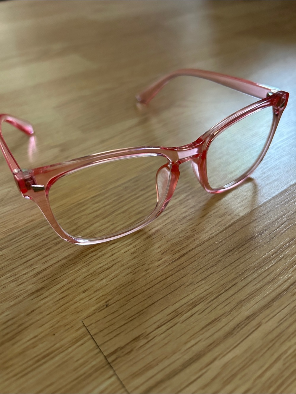 Pink blue light blocking glasses